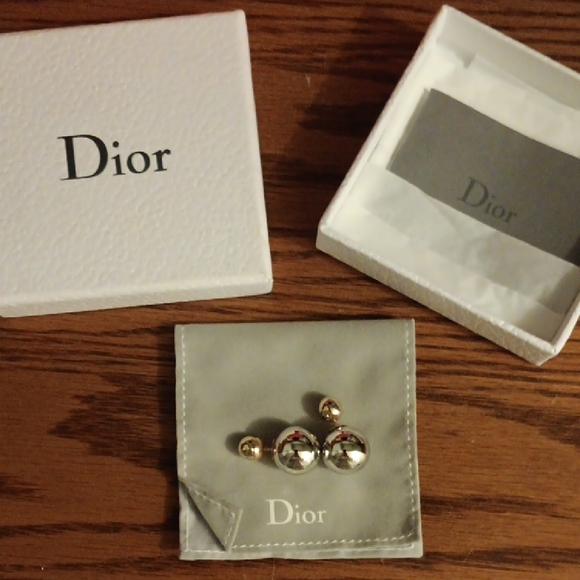 Dior Silver Ball Earrings - Picture 3 of 11